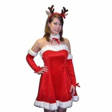 Kerstkleding rudi met rendier diadeem voor dames