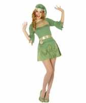 Dames kerst groen elfen kleding